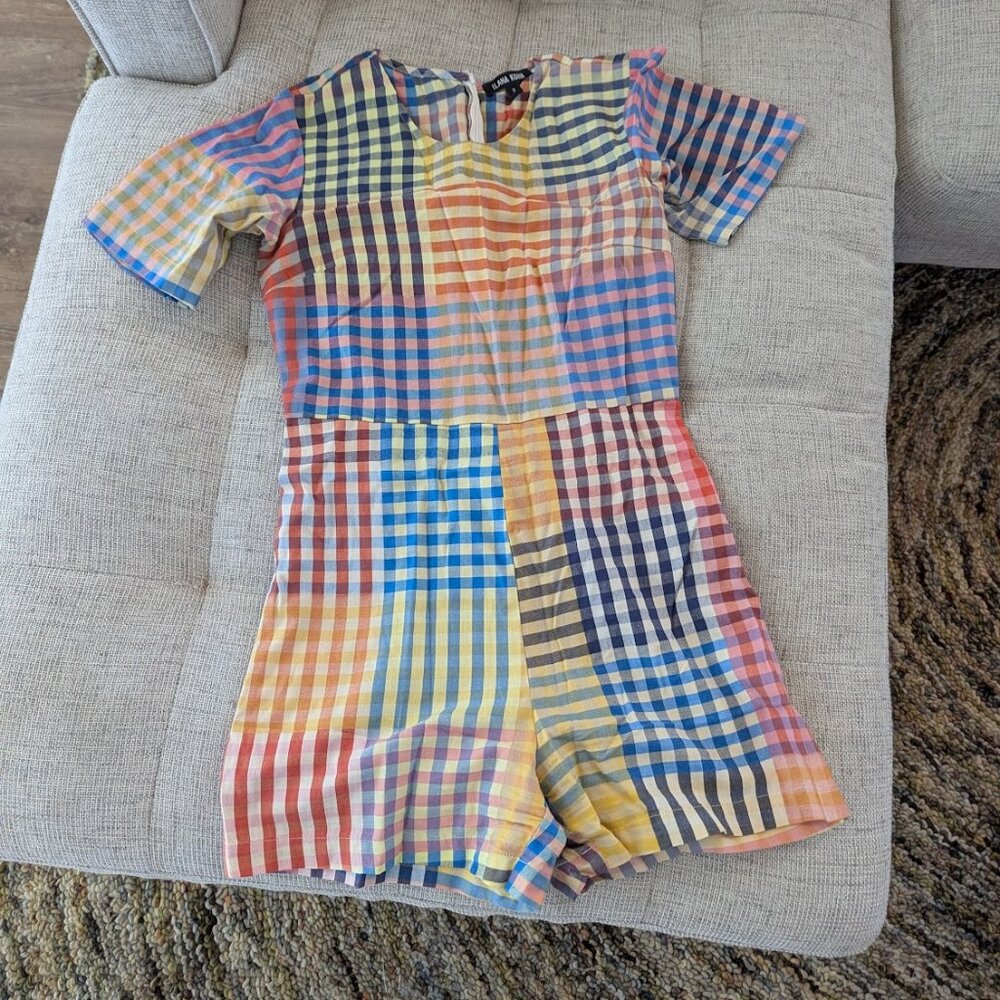 Ilana Kohn Lee Romper Picnic Print Sz 2 NWOT